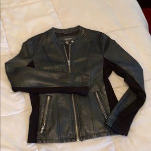 Kenneth Cole Reaction Leather/Sweater Jacket